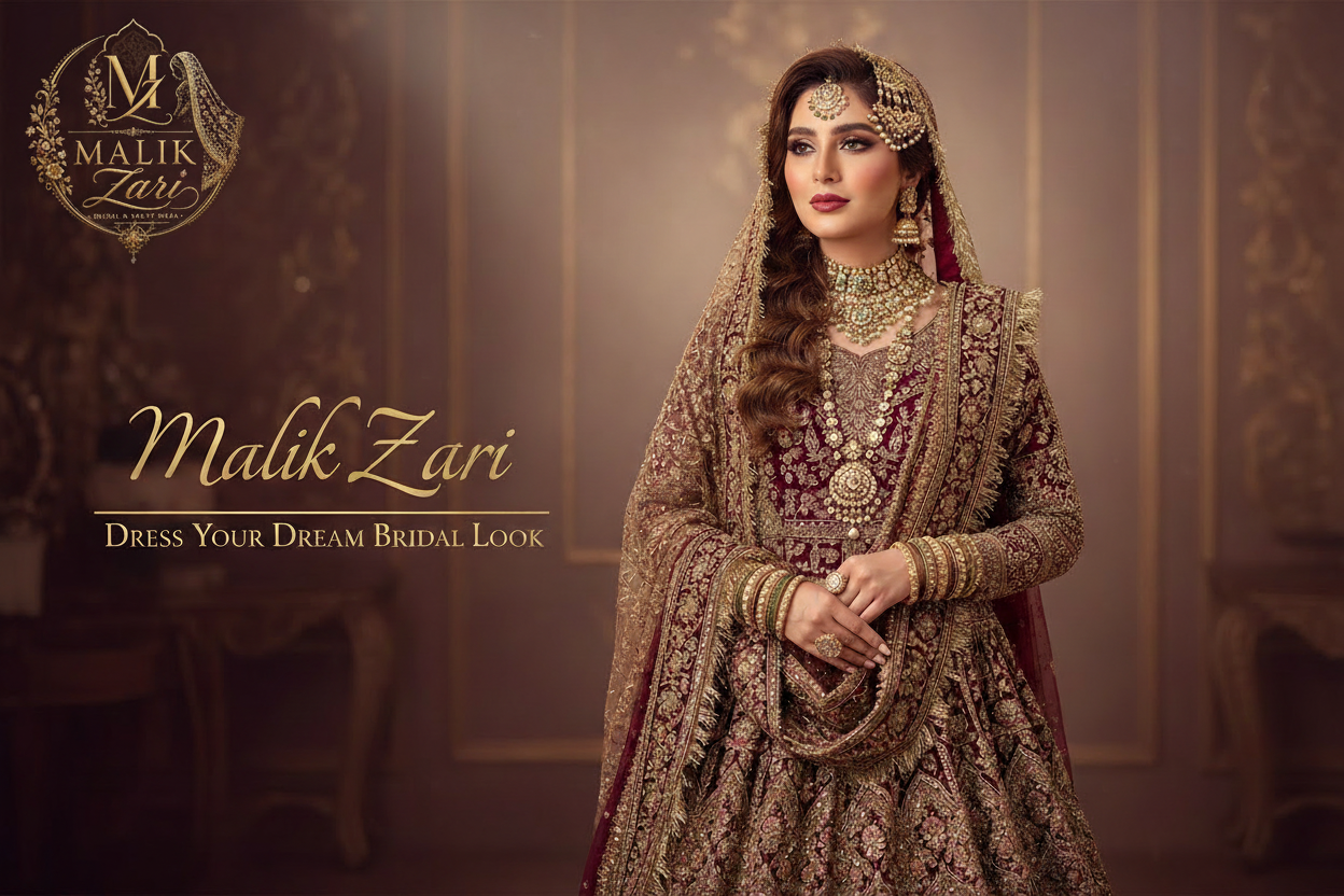 Malik Zari Bridal Banner - Logo Left