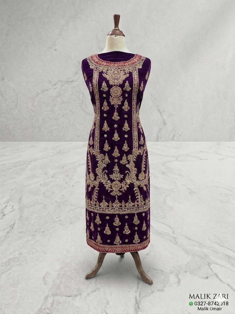 Tussle Silk Embroidered Unstitched 3-Piece Suit | Royal Luxury Collection