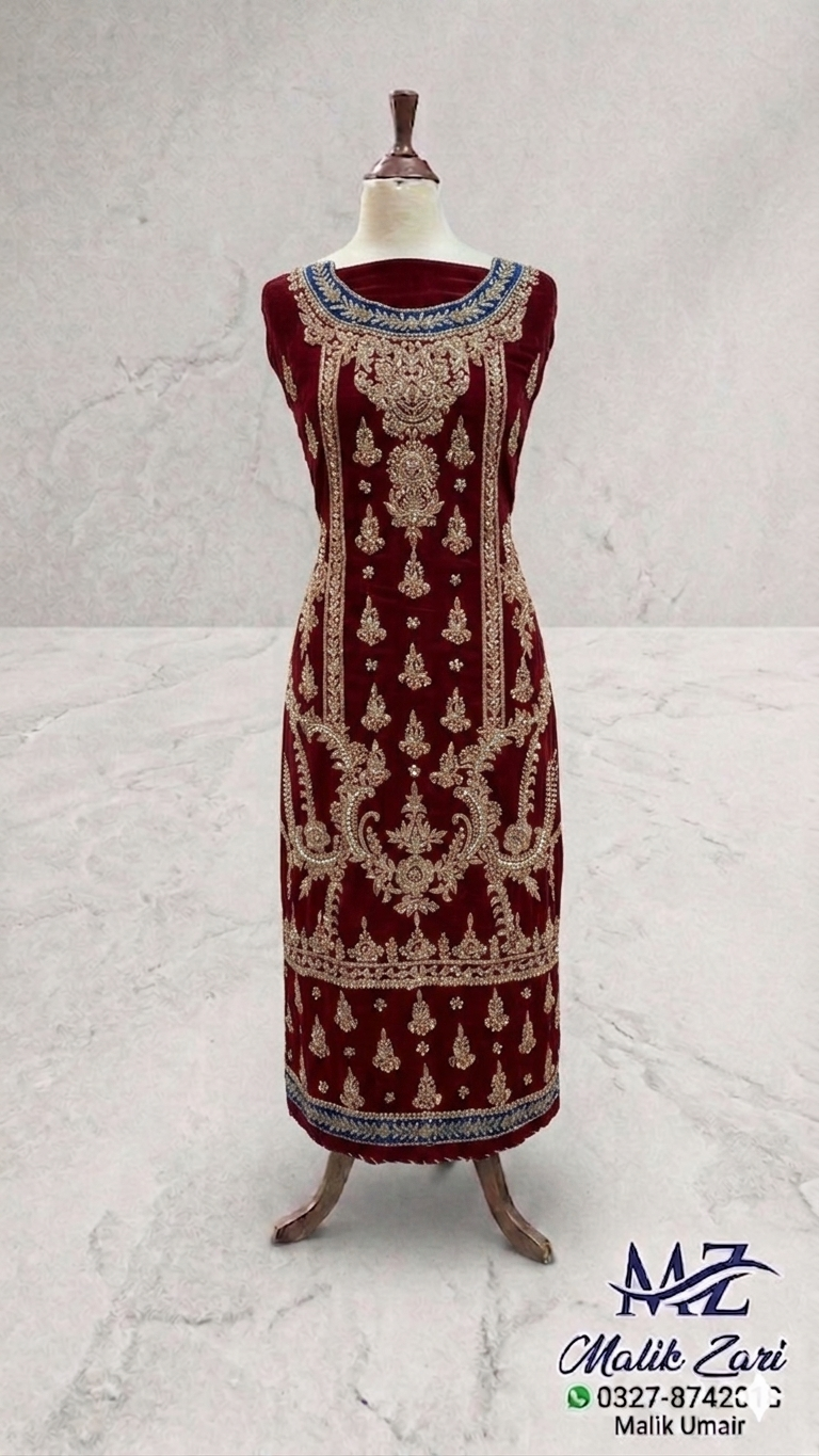 Tussle Silk Embroidered Unstitched 3-Piece Suit | Royal Luxury Collection